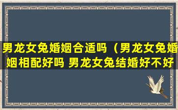 男龙女兔婚姻合适吗（男龙女兔婚姻相配好吗 男龙女兔结婚好不好）